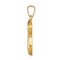 14K Yellow Gold Chai Pendant Charm Jewish Jewelry 24mm x 20mm